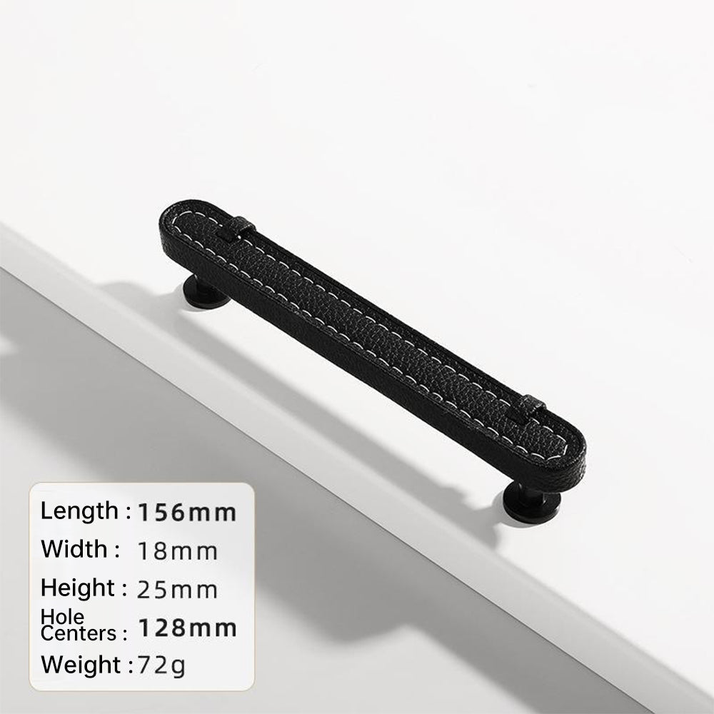 Comforsyco Stitched Leather Cabinet Pulls and Knobs