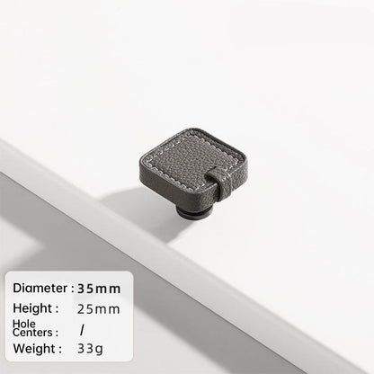 Comforsyco Stitched Leather Cabinet Pulls and Knobs