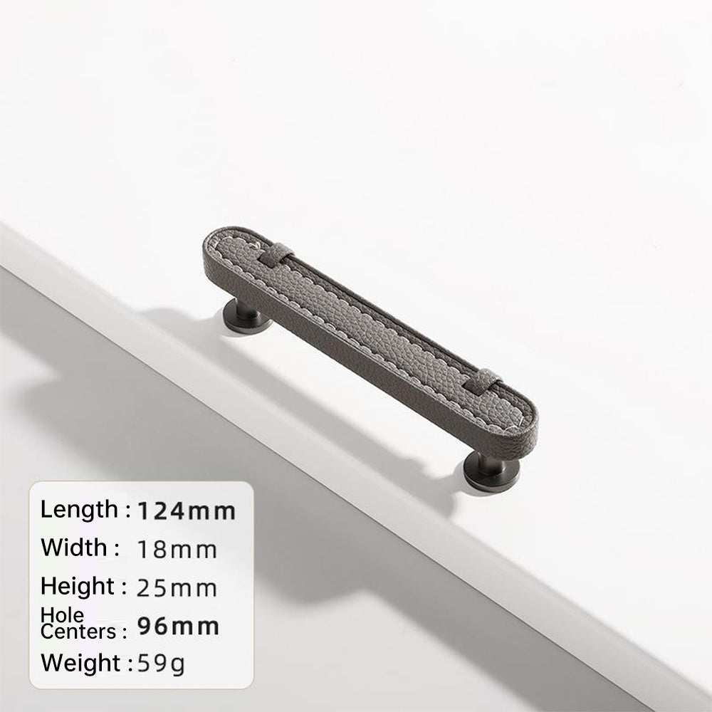 Comforsyco Stitched Leather Cabinet Pulls and Knobs