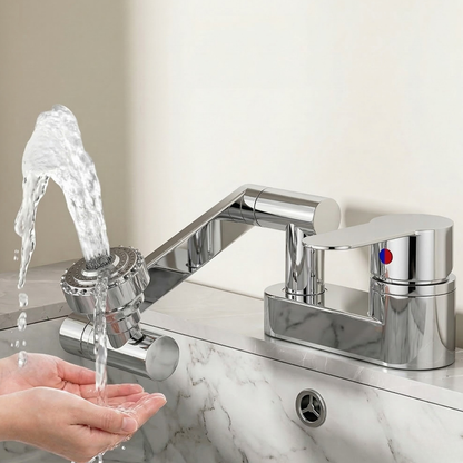 Swivora 2-Mode Rotating Nozzle Bathroom Sink Faucet