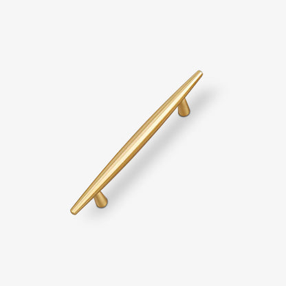 Comforsyco Tapered Solid Brass Cabinet Pulls and Knobs in Gold