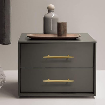 Comforsyco Tapered Solid Brass Cabinet Pulls and Knobs in Gold