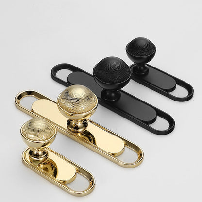 Comforsyco Textured Brass Cabinet Handles and Knobs in Gold / Black