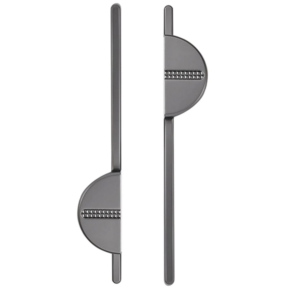 Comforsyco Textured Half Moon Cabinet Pulls, Zinc Alloy Drawer Handles