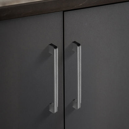 Comforsyco Textured Leather Inlay Cabinet Pulls and Knobs