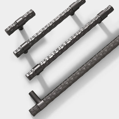 Comforsyco Textured T-Bar Zinc Alloy Cabinet Pulls and Drawer Handles