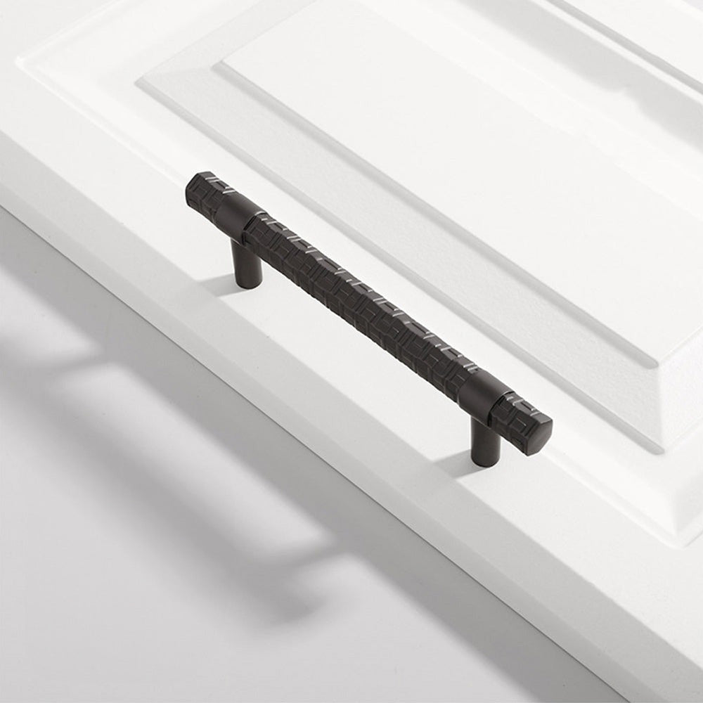 Comforsyco Textured T-Bar Zinc Alloy Cabinet Pulls and Drawer Handles