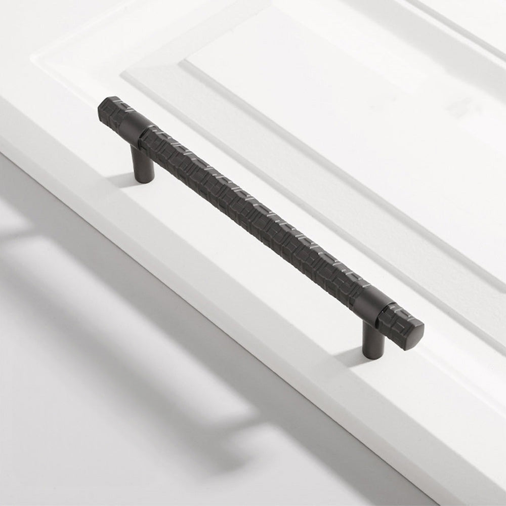 Comforsyco Textured T-Bar Zinc Alloy Cabinet Pulls and Drawer Handles