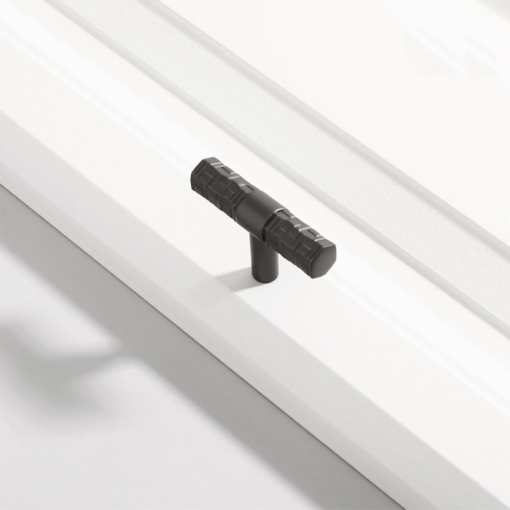 Comforsyco Textured T-Bar Zinc Alloy Cabinet Pulls and Drawer Handles