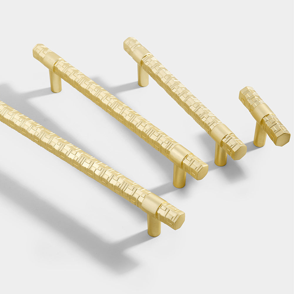 Comforsyco Textured T-Bar Zinc Alloy Cabinet Pulls and Drawer Handles