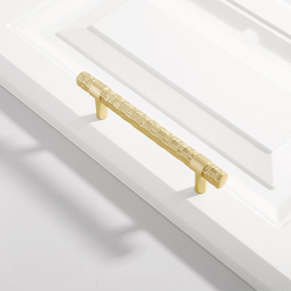Comforsyco Textured T-Bar Zinc Alloy Cabinet Pulls and Drawer Handles