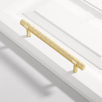 Comforsyco Textured T-Bar Zinc Alloy Cabinet Pulls and Drawer Handles