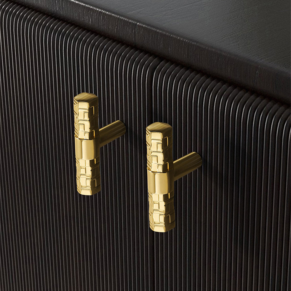 Comforsyco Textured T-Bar Zinc Alloy Cabinet Pulls and Drawer Handles