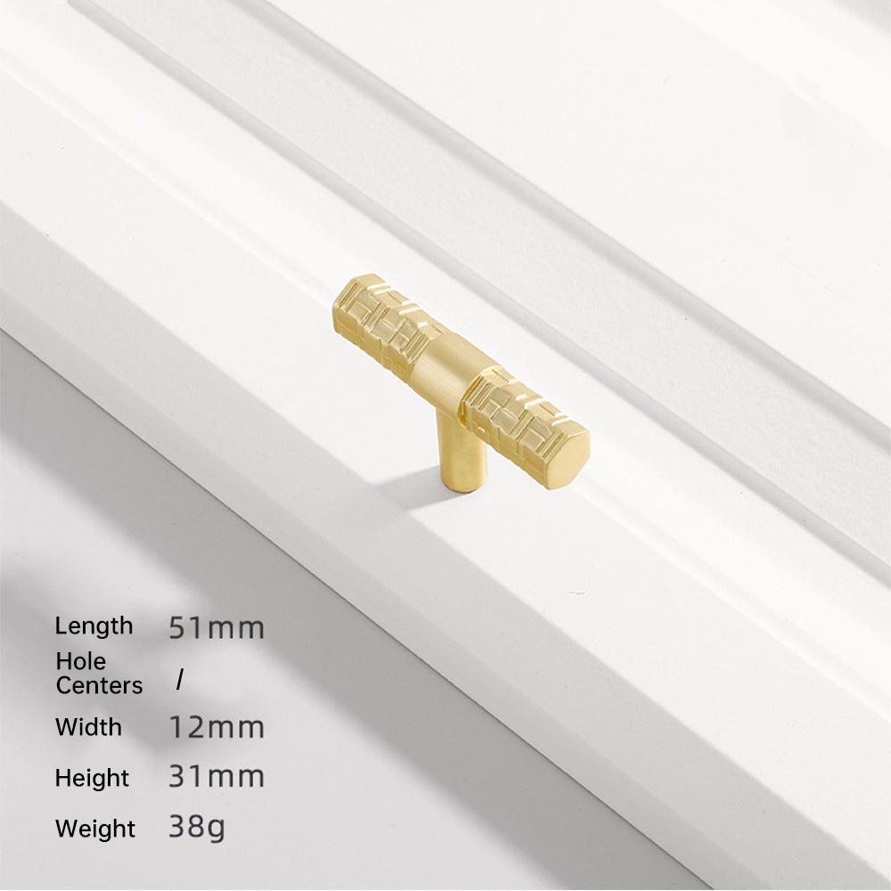 Comforsyco Textured T-Bar Zinc Alloy Cabinet Pulls and Drawer Handles