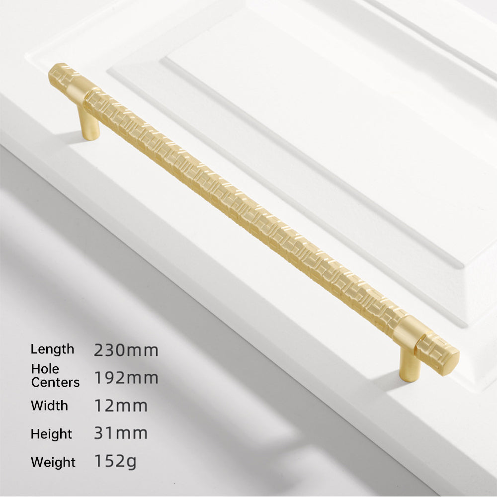 Comforsyco Textured T-Bar Zinc Alloy Cabinet Pulls and Drawer Handles