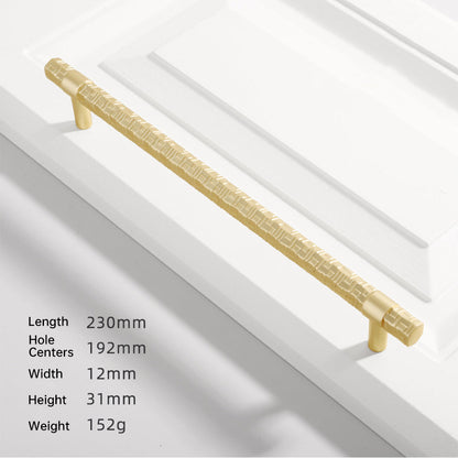 Comforsyco Textured T-Bar Zinc Alloy Cabinet Pulls and Drawer Handles