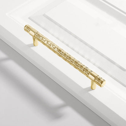 Comforsyco Textured T-Bar Zinc Alloy Cabinet Pulls and Drawer Handles