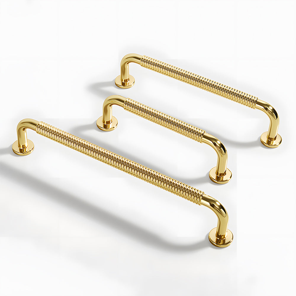Comforsyco Threaded Ribbed Cabinet Handles and Pulls for Wardrobes