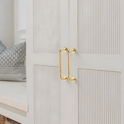 Comforsyco Threaded Ribbed Cabinet Handles and Pulls for Wardrobes