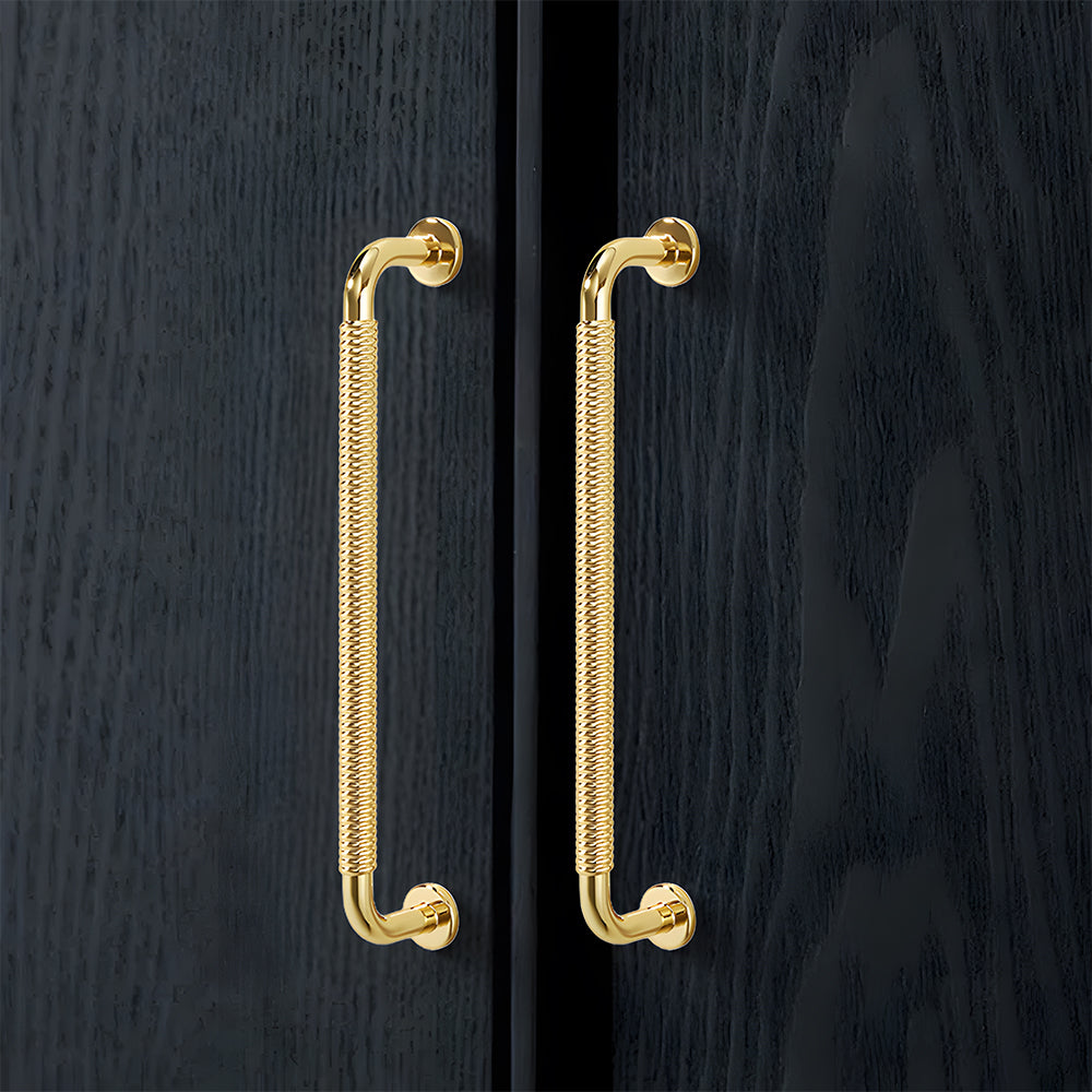 Comforsyco Threaded Ribbed Cabinet Handles and Pulls for Wardrobes
