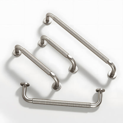Comforsyco Threaded Ribbed Cabinet Handles and Pulls for Wardrobes
