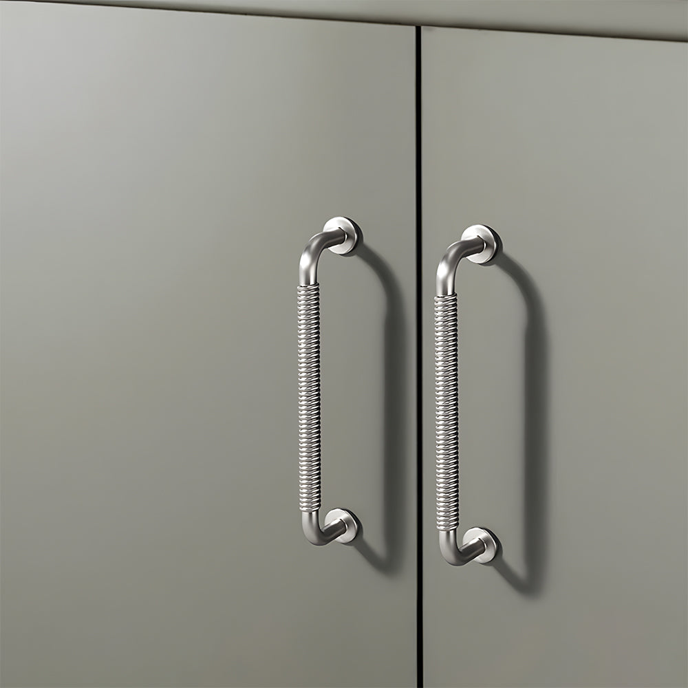 Comforsyco Threaded Ribbed Cabinet Handles and Pulls for Wardrobes