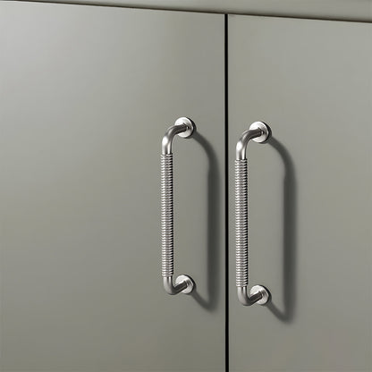 Comforsyco Threaded Ribbed Cabinet Handles and Pulls for Wardrobes