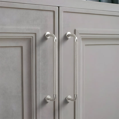 Comforsyco Threaded Ribbed Cabinet Handles and Pulls for Wardrobes