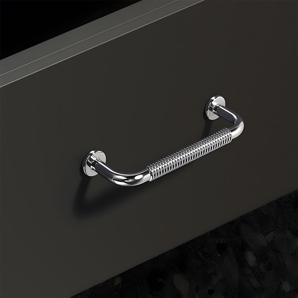 Comforsyco Threaded Ribbed Cabinet Handles and Pulls for Wardrobes