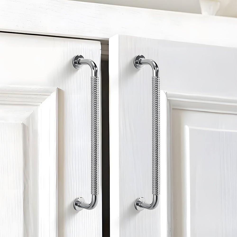 Comforsyco Threaded Ribbed Cabinet Handles and Pulls for Wardrobes