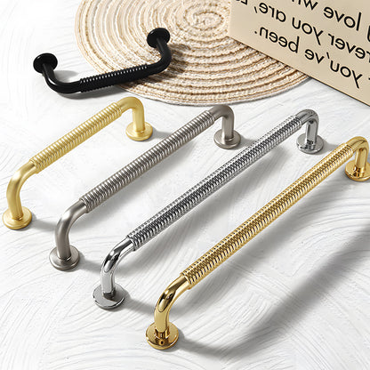 Comforsyco Threaded Ribbed Cabinet Handles and Pulls for Wardrobes