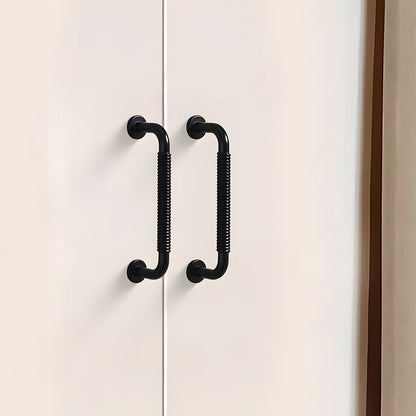 Comforsyco Threaded Ribbed Cabinet Handles and Pulls for Wardrobes
