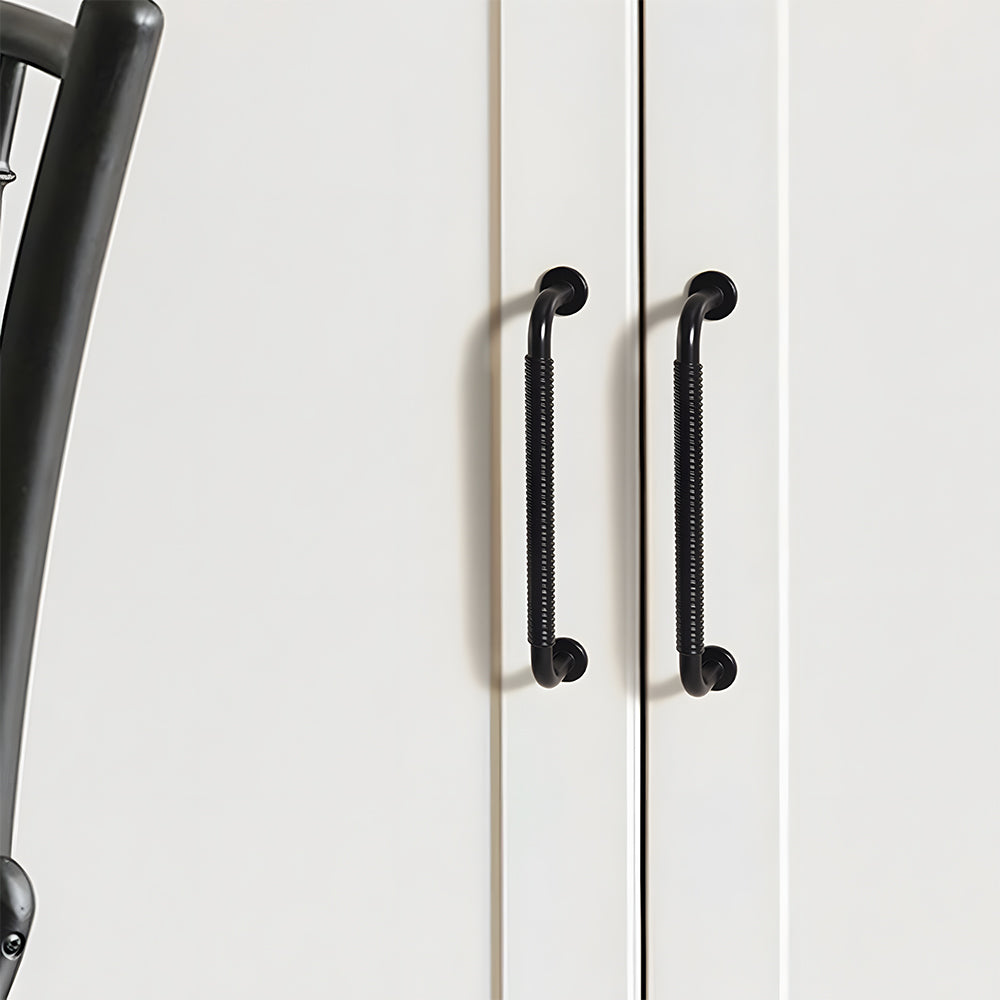 Comforsyco Threaded Ribbed Cabinet Handles and Pulls for Wardrobes