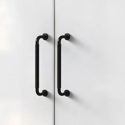 Comforsyco Threaded Ribbed Cabinet Handles and Pulls for Wardrobes