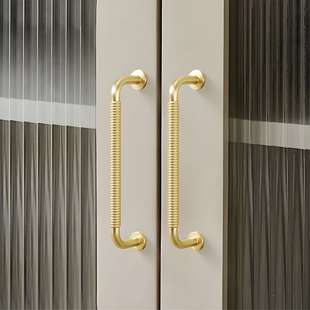 Comforsyco Threaded Ribbed Cabinet Handles and Pulls for Wardrobes