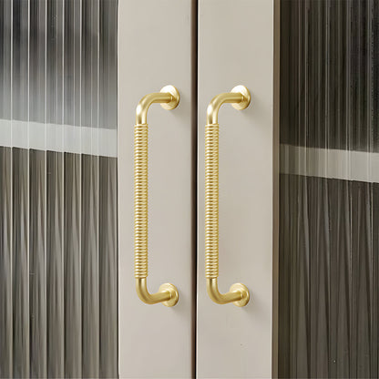 Comforsyco Threaded Ribbed Cabinet Handles and Pulls for Wardrobes