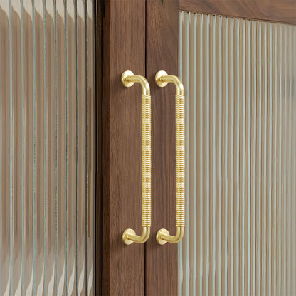Comforsyco Threaded Ribbed Cabinet Handles and Pulls for Wardrobes