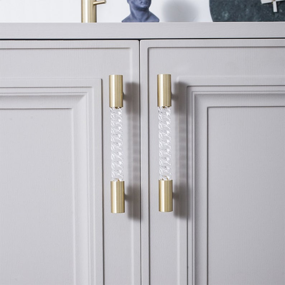 Comforsyco Transparent Acrylic Cabinet Drawer Dresser T-Bar Handles