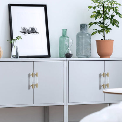 Comforsyco Transparent Acrylic Cabinet Drawer Dresser T-Bar Handles
