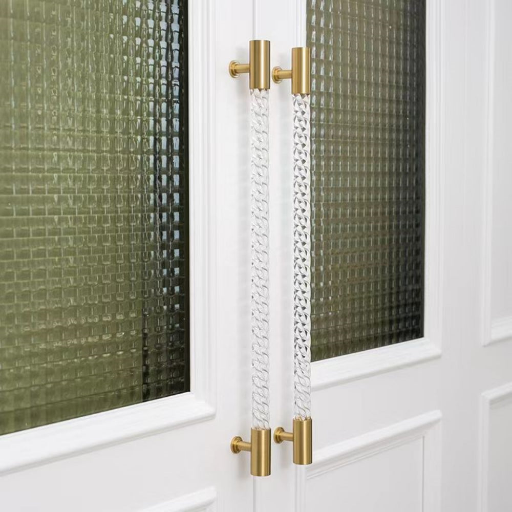 Comforsyco Transparent Acrylic Cabinet Drawer Dresser T-Bar Handles