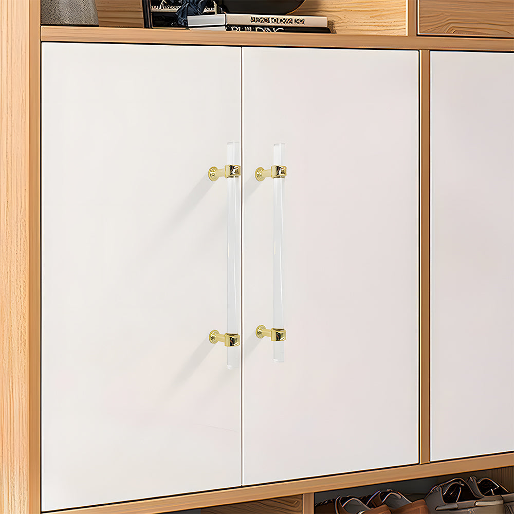 Comforsyco Transparent Acrylic Cabinet Handles for Bathroom Vanities