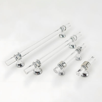 Comforsyco Transparent Acrylic Cabinet Handles for Bathroom Vanities