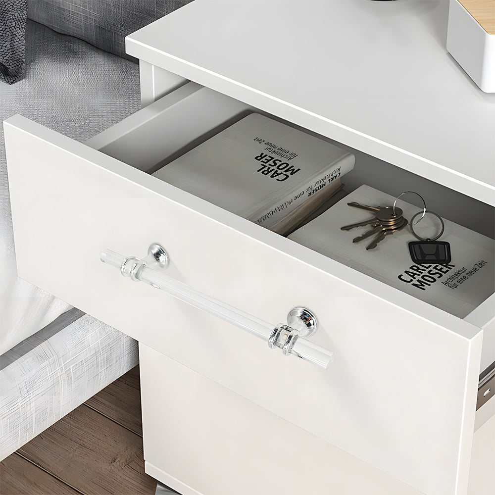 Comforsyco Transparent Acrylic Cabinet Handles for Bathroom Vanities