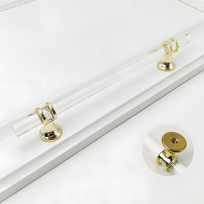Comforsyco Transparent Acrylic Cabinet Handles for Bathroom Vanities