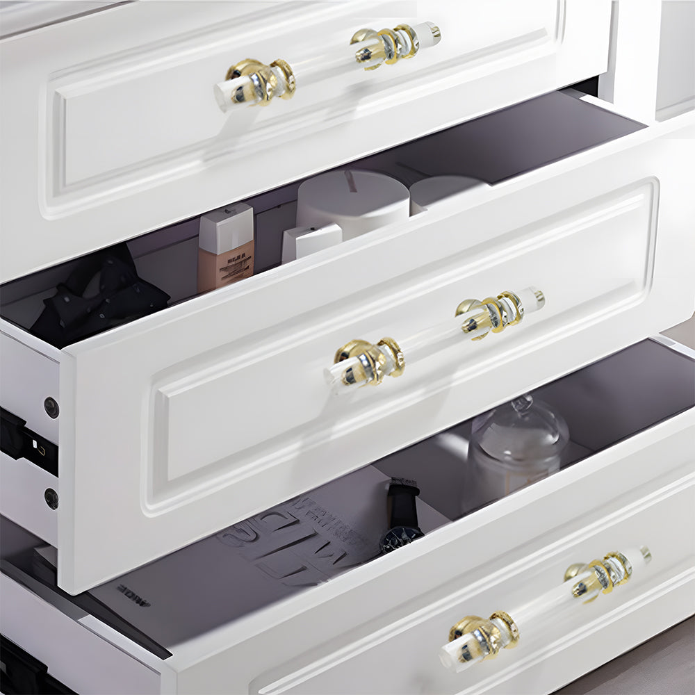 Comforsyco Transparent Acrylic Cabinet Handles for Bathroom Vanities