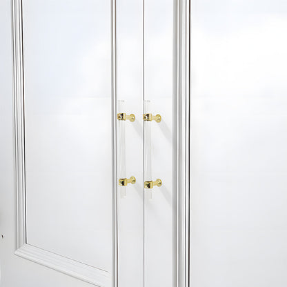 Comforsyco Transparent Acrylic Cabinet Handles for Bathroom Vanities