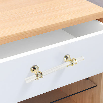 Comforsyco Transparent Acrylic Cabinet Handles for Bathroom Vanities