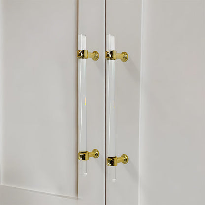 Comforsyco Transparent Acrylic Cabinet Handles for Bathroom Vanities