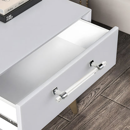 Comforsyco Transparent Acrylic Round Bar Cabinet Pulls for Wardrobes