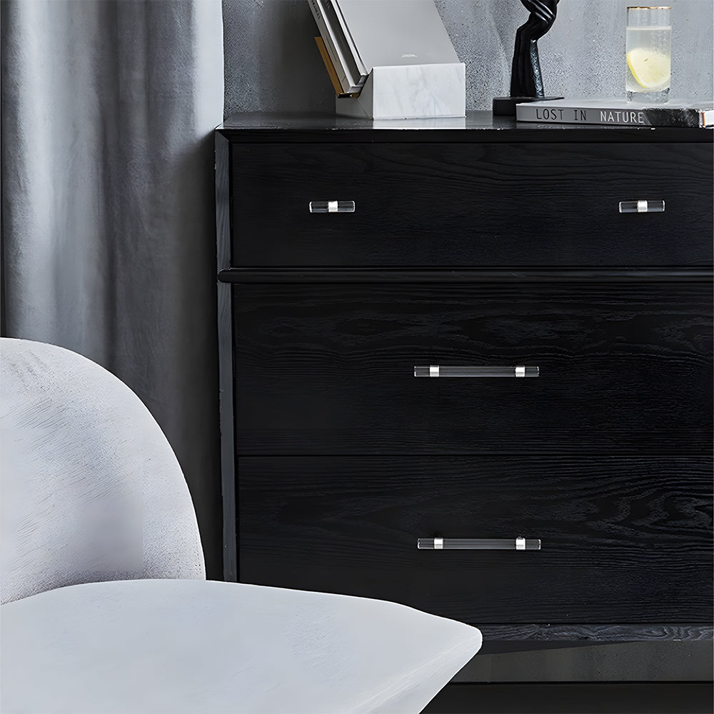 Comforsyco Transparent Acrylic Round Bar Cabinet Pulls for Wardrobes